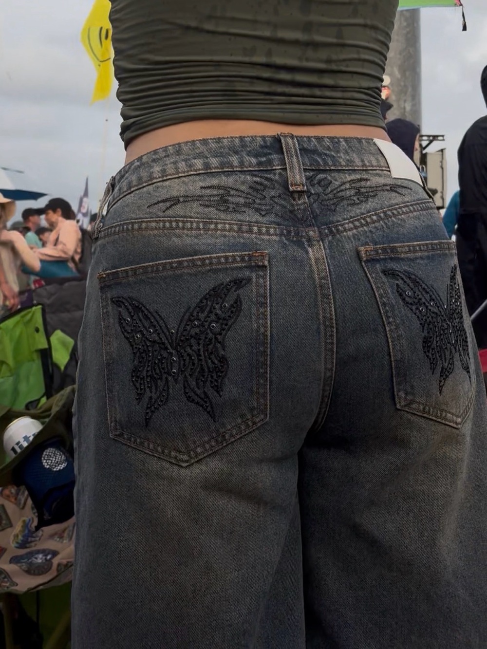 Tramp Stamp Bedazzled Low-Rise Jhorts